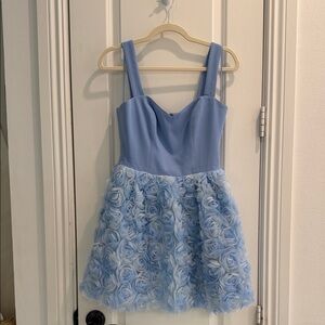 Blue Floral cocktail Dress